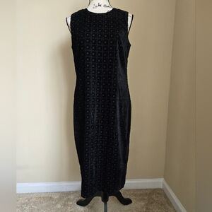 J.Mclaughlin Murphy Dress Womens 8 Black Burnout Velvet